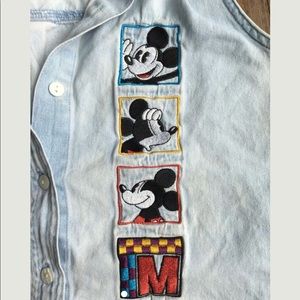 90s mickey button up tank